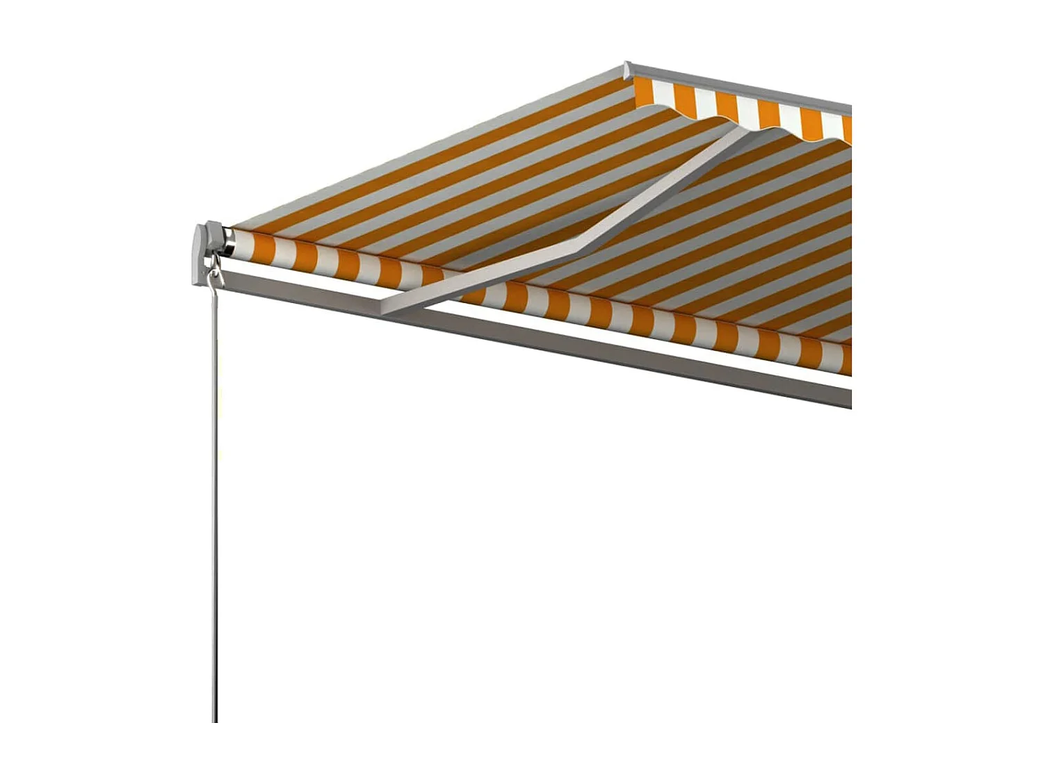 Automatische luifel op voet 600x300 Geel/Wit