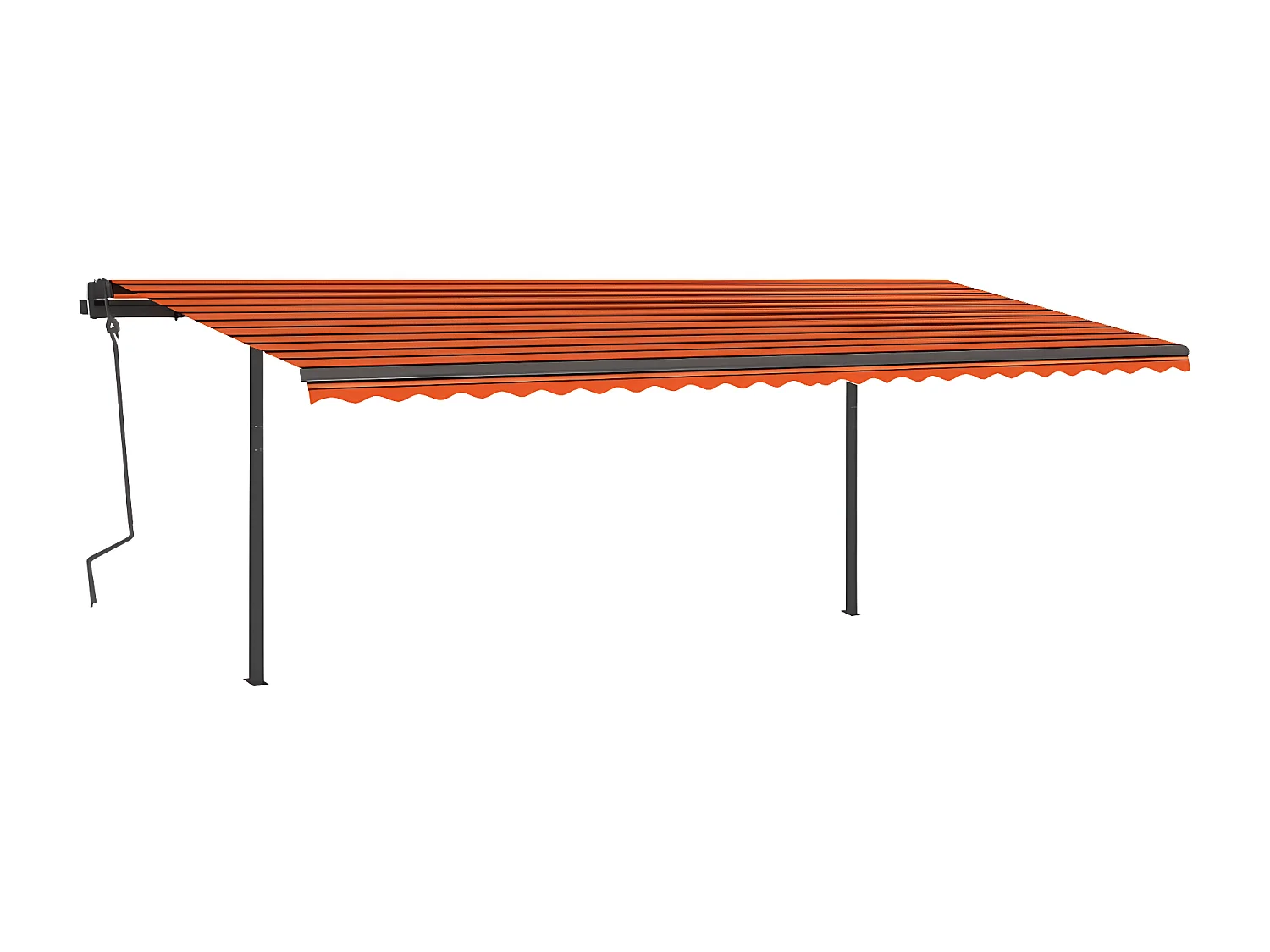 Auvent automatique capteur de vent/LED 6x3 Orange etarron