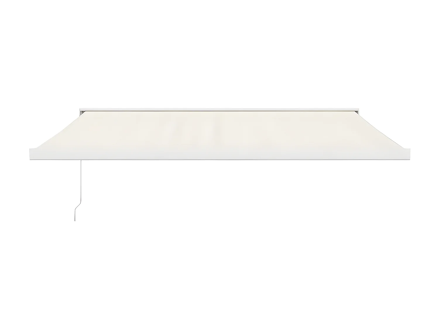 Cremefarbene einziehbare Markise aus 4x3 Stoff und Aluminium