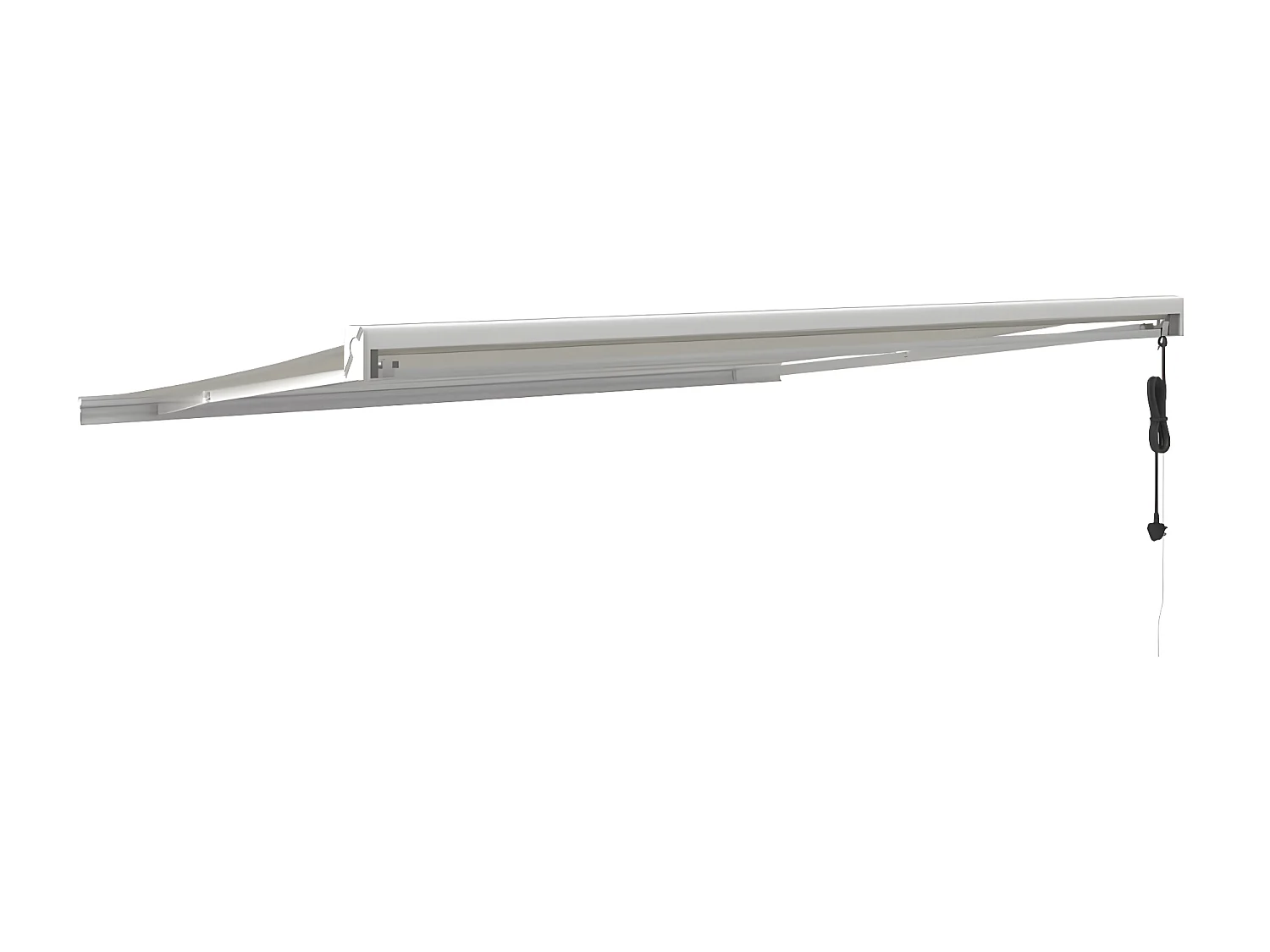 Cremefarbene einziehbare Markise aus 4x3 Stoff und Aluminium