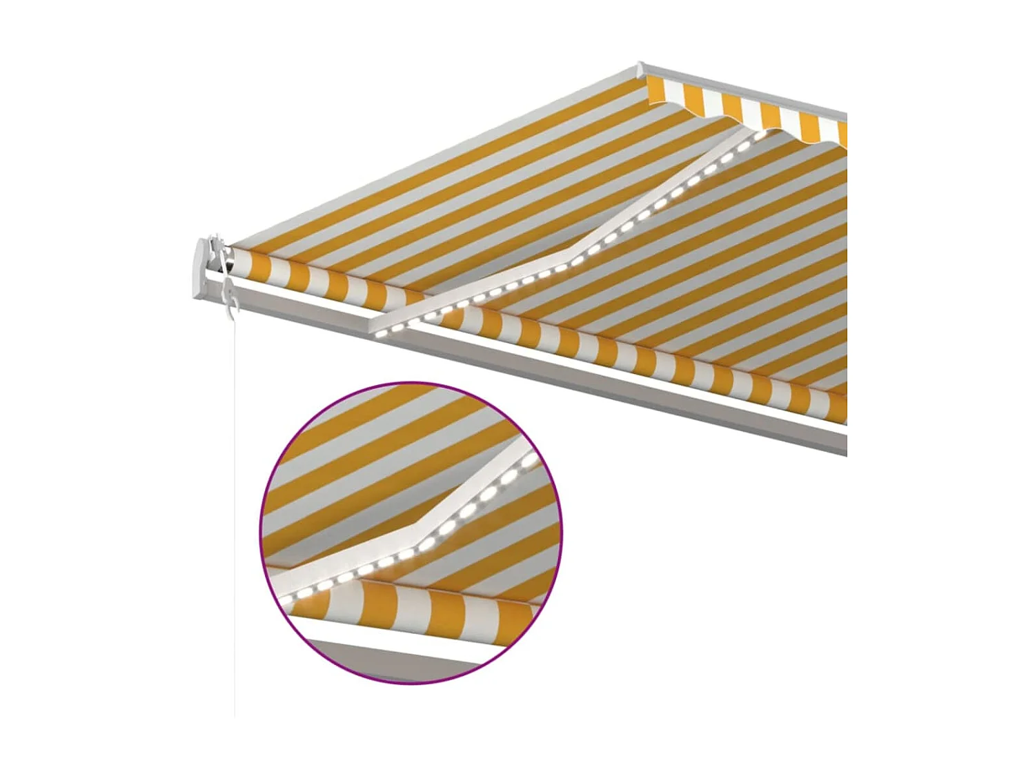 Sensore vento per tenda automatica LED 600x350cm Giallo e bianco