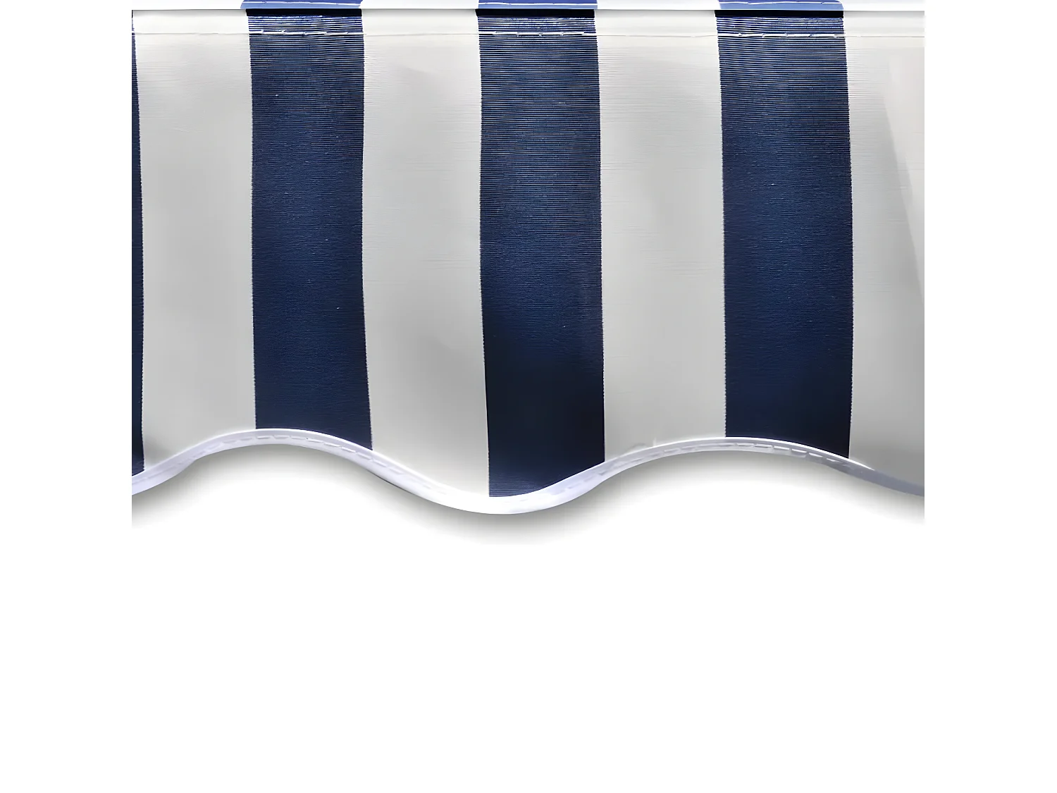 Toit d'auvent Toile Bleu et blanc 3x2,5 (Cadre non inclus)