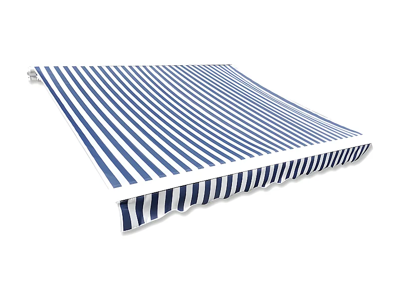 Toit d'auvent Toile Bleu et blanc 3x2,5 (Cadre non inclus)