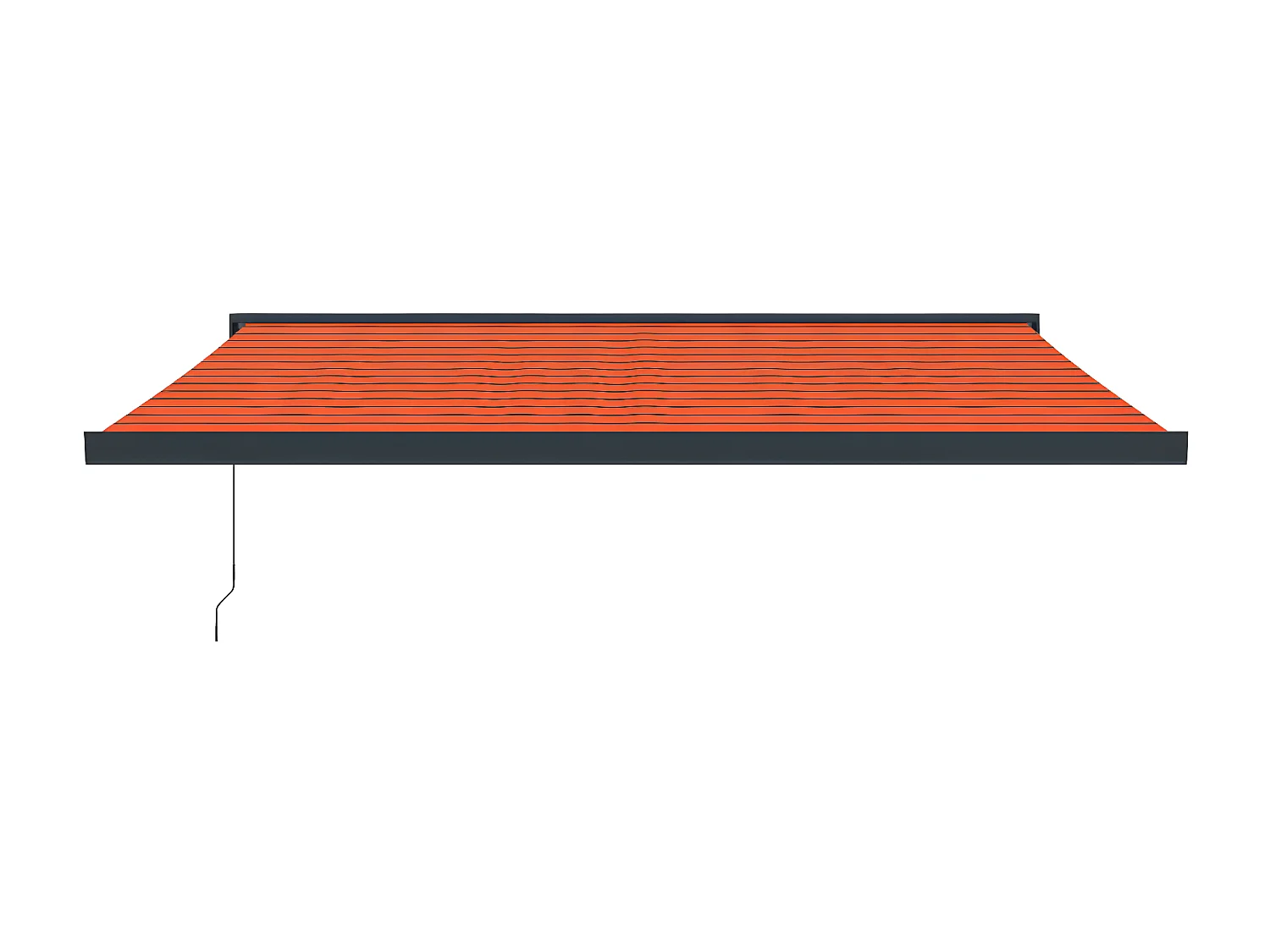 Auvent rétractable orange etarron 4,5x3 tissu et aluminium
