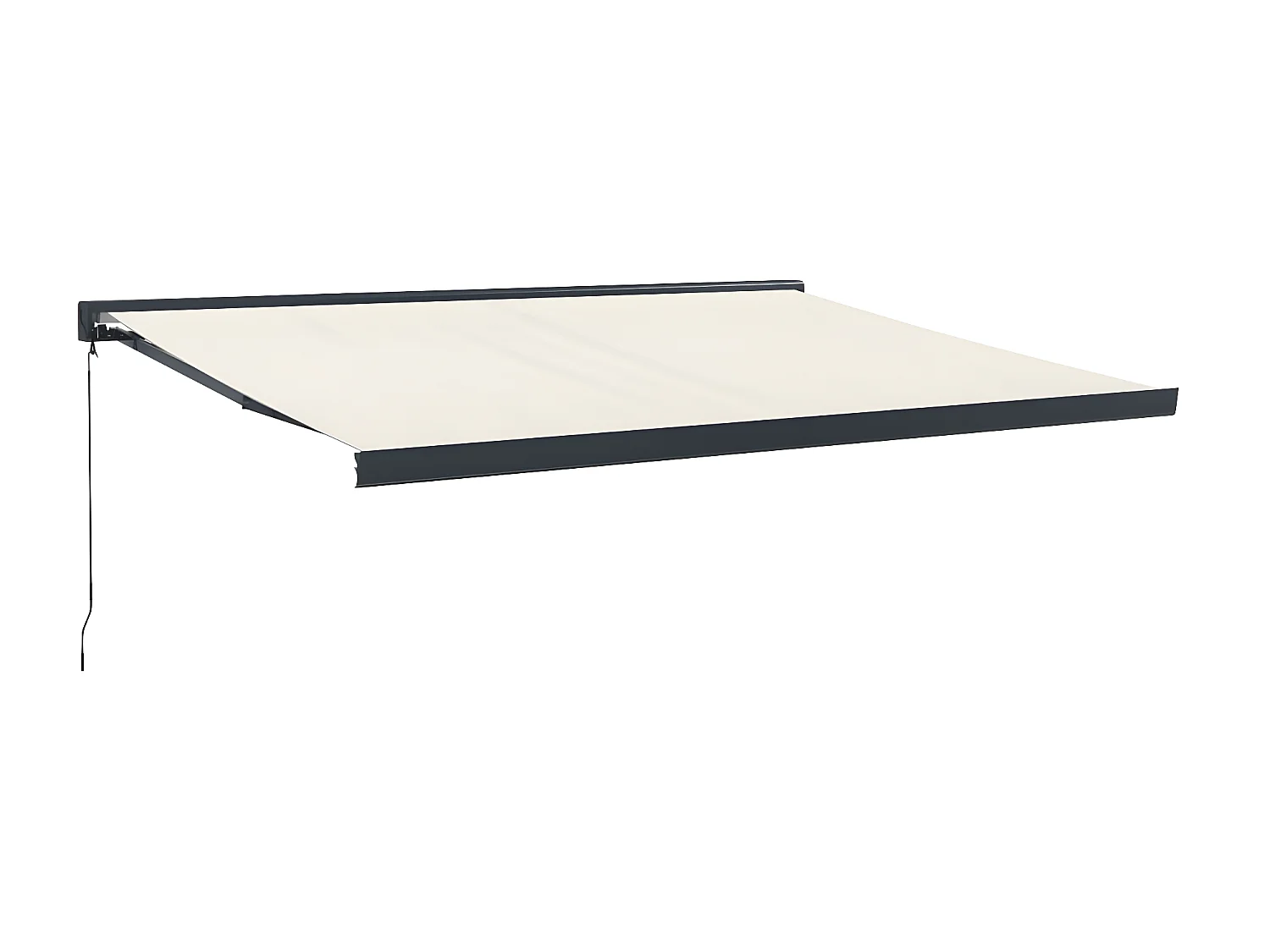 Auvent rétractable crème 4x3 tissu et aluminium