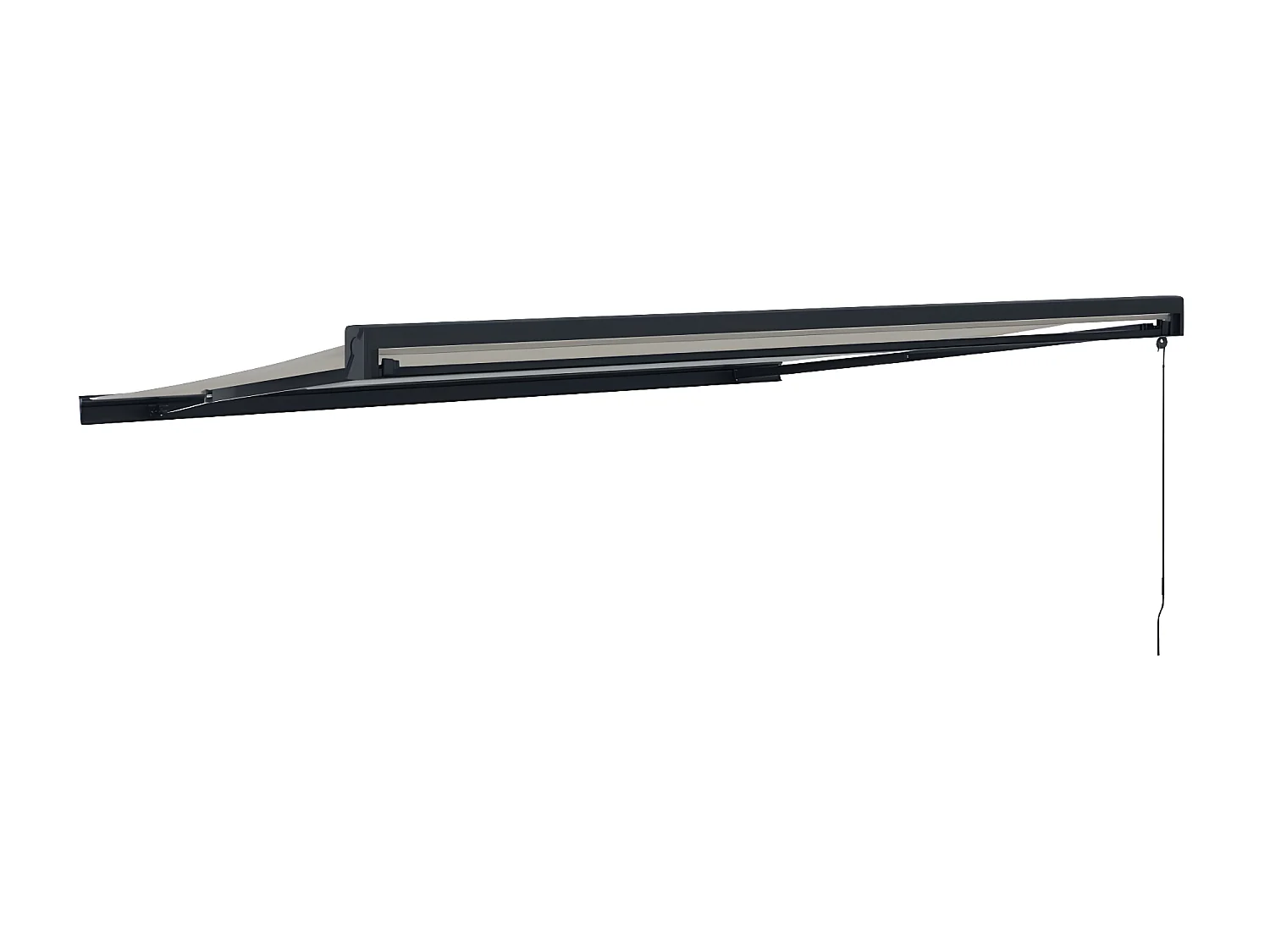 Auvent rétractable crème 4x3 tissu et aluminium