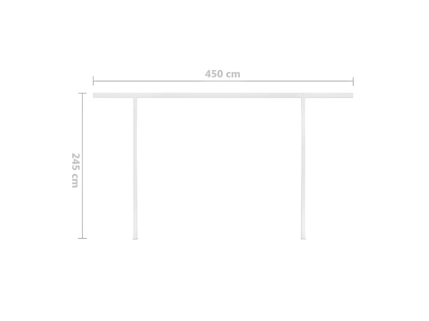 Tenda retrattile con montanti 4x3 Gialla e bianca