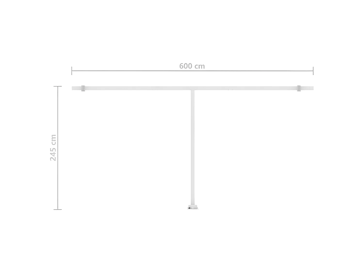 Toldo autoportante 600x300 Crema