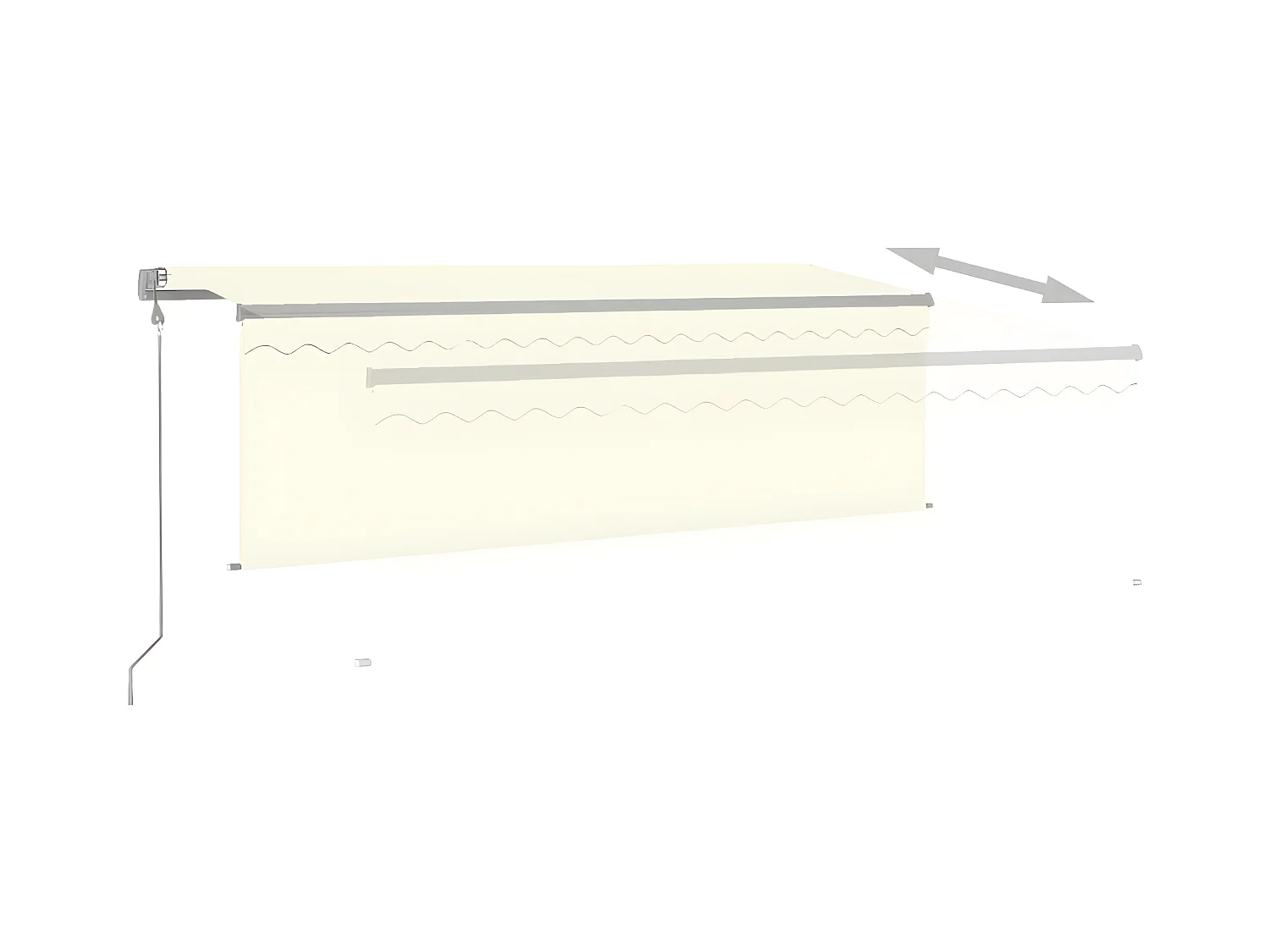Automatischer Markisen- und Jalousie-Windsensor und LED 4x3 Creme
