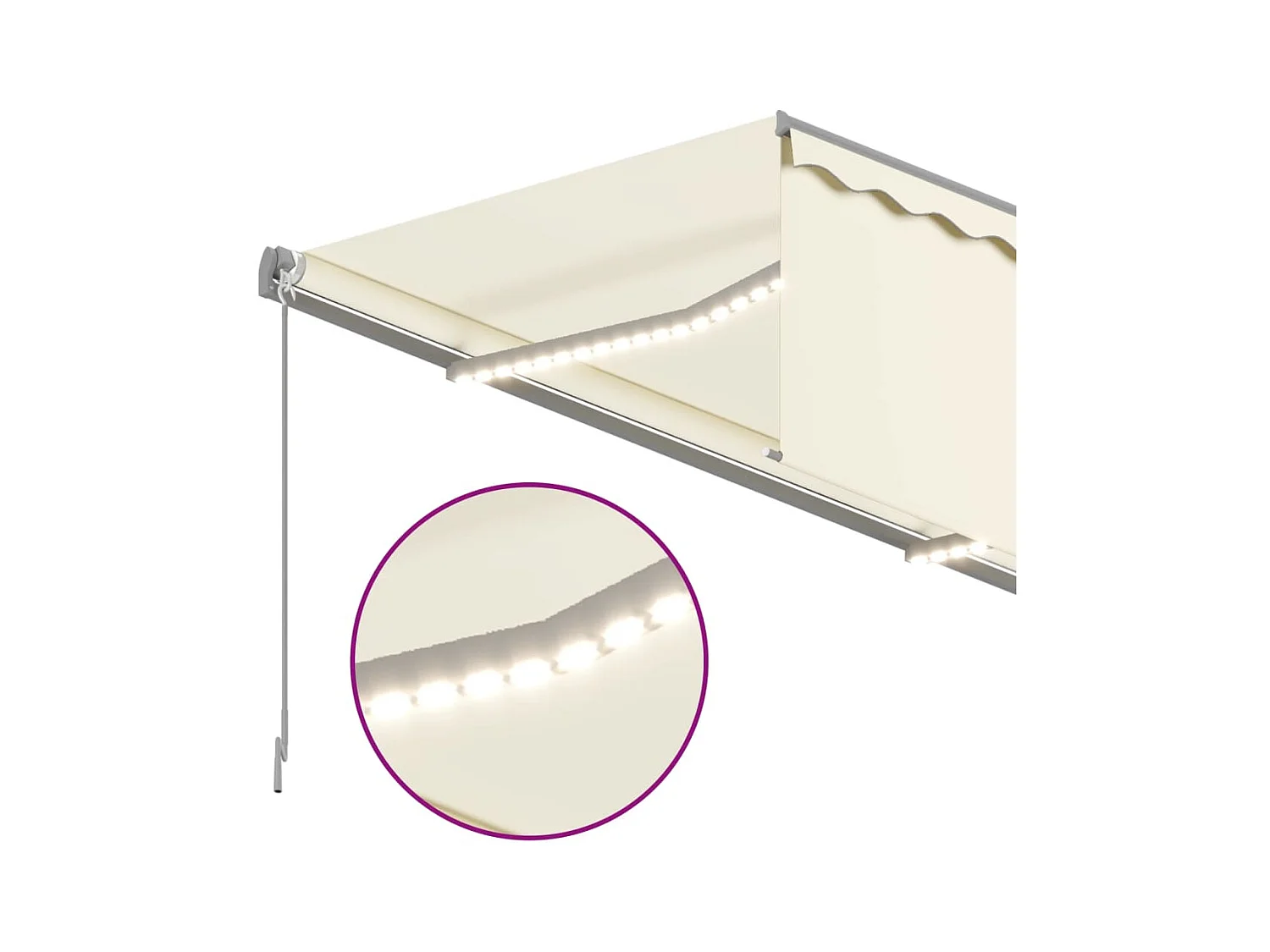 Automatischer Markisen- und Jalousie-Windsensor und LED 4x3 Creme