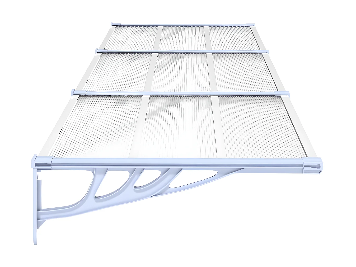 Tendalino per porta Grigio e trasparente 297,5x90 Policarbonato