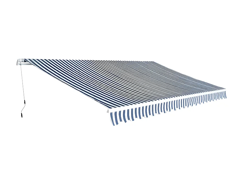 Auvent pliableanuel 500 Bleu/blanc