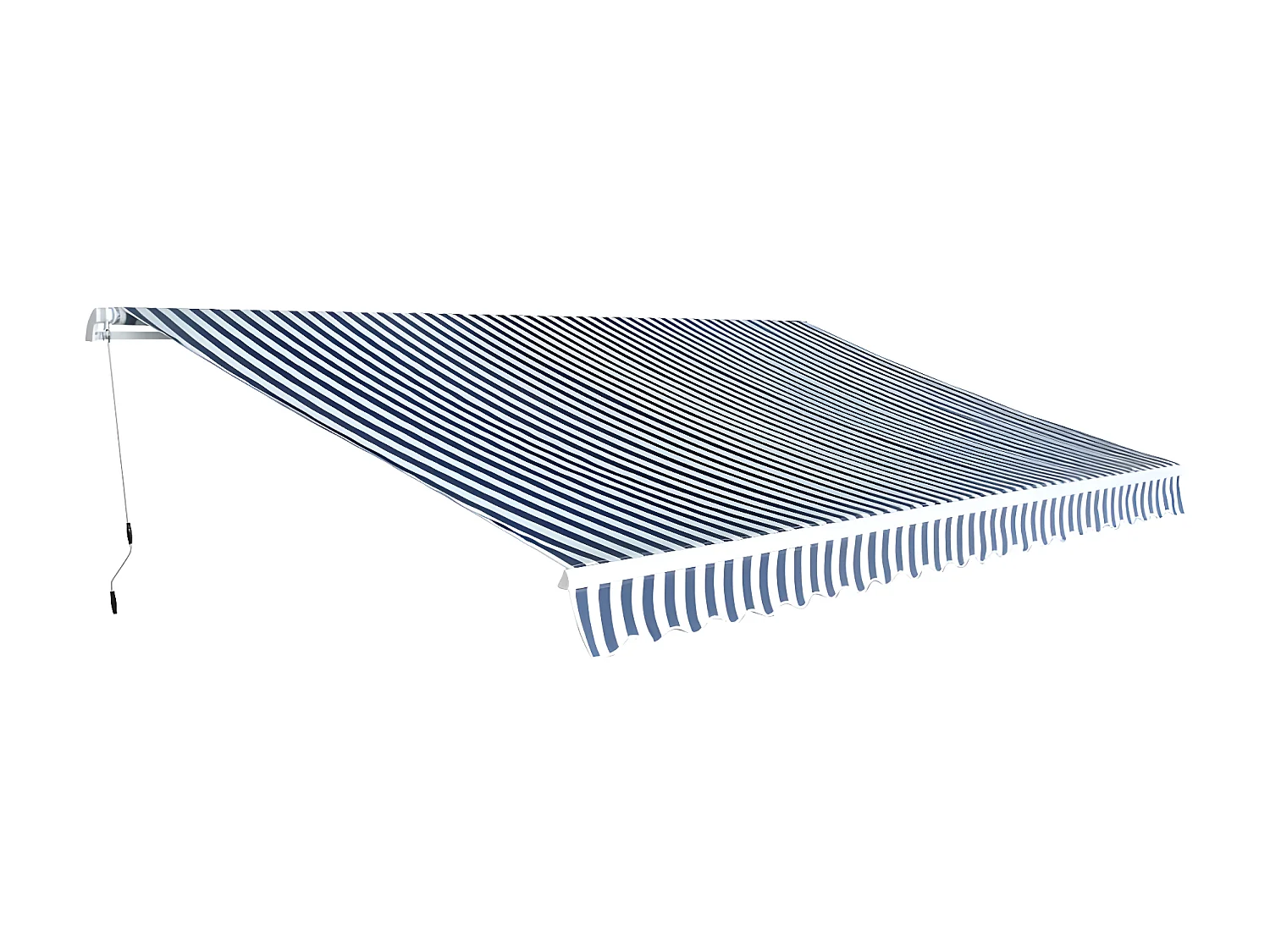 Auvent pliableanuel 500 Bleu/blanc