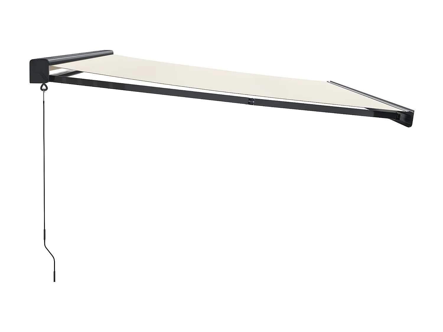 Tenda retrattile crema 4,5x3 tessuto e alluminio