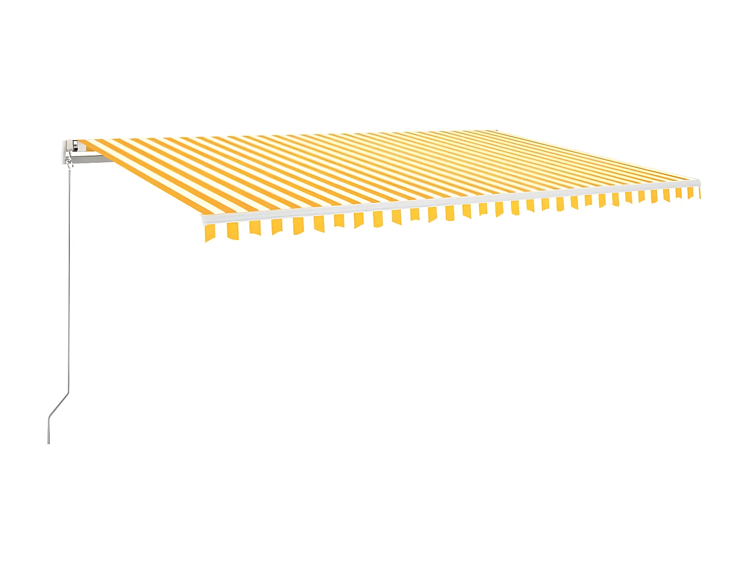 Tenda automatica con sensore vento LED 500x350 cm Giallo e bianco