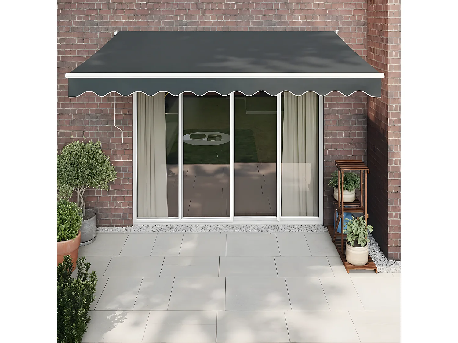 Toldo retráctil automático antracita 3x2,5