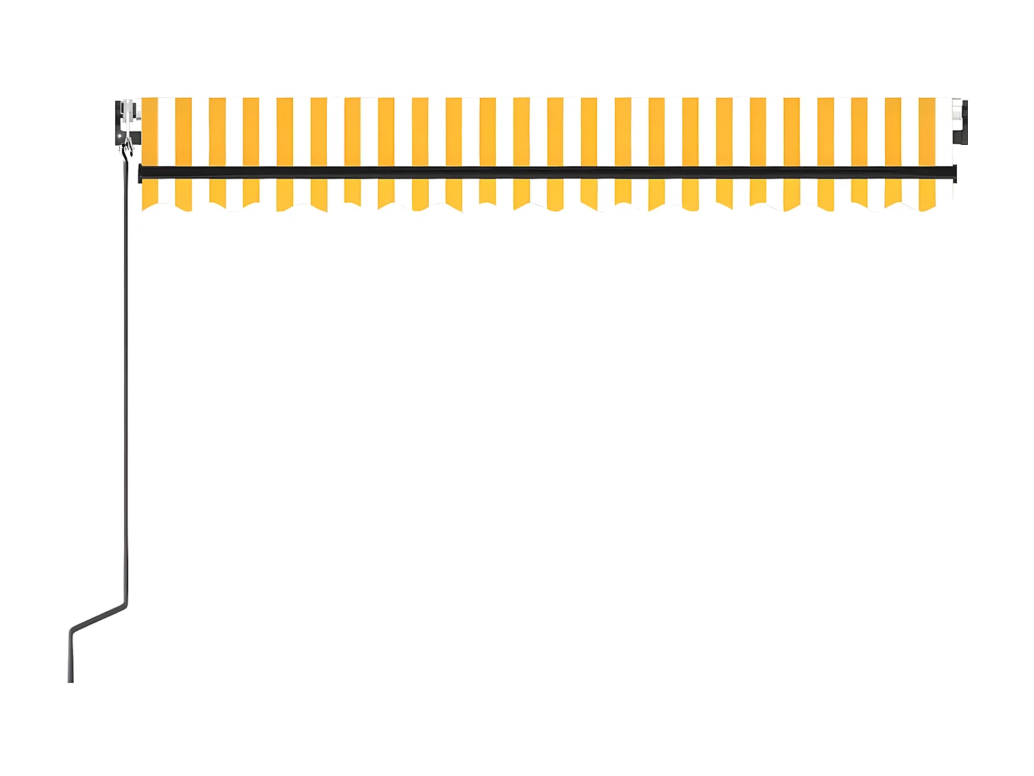 Toldo retrátil automático 450x300 amarelo e branco