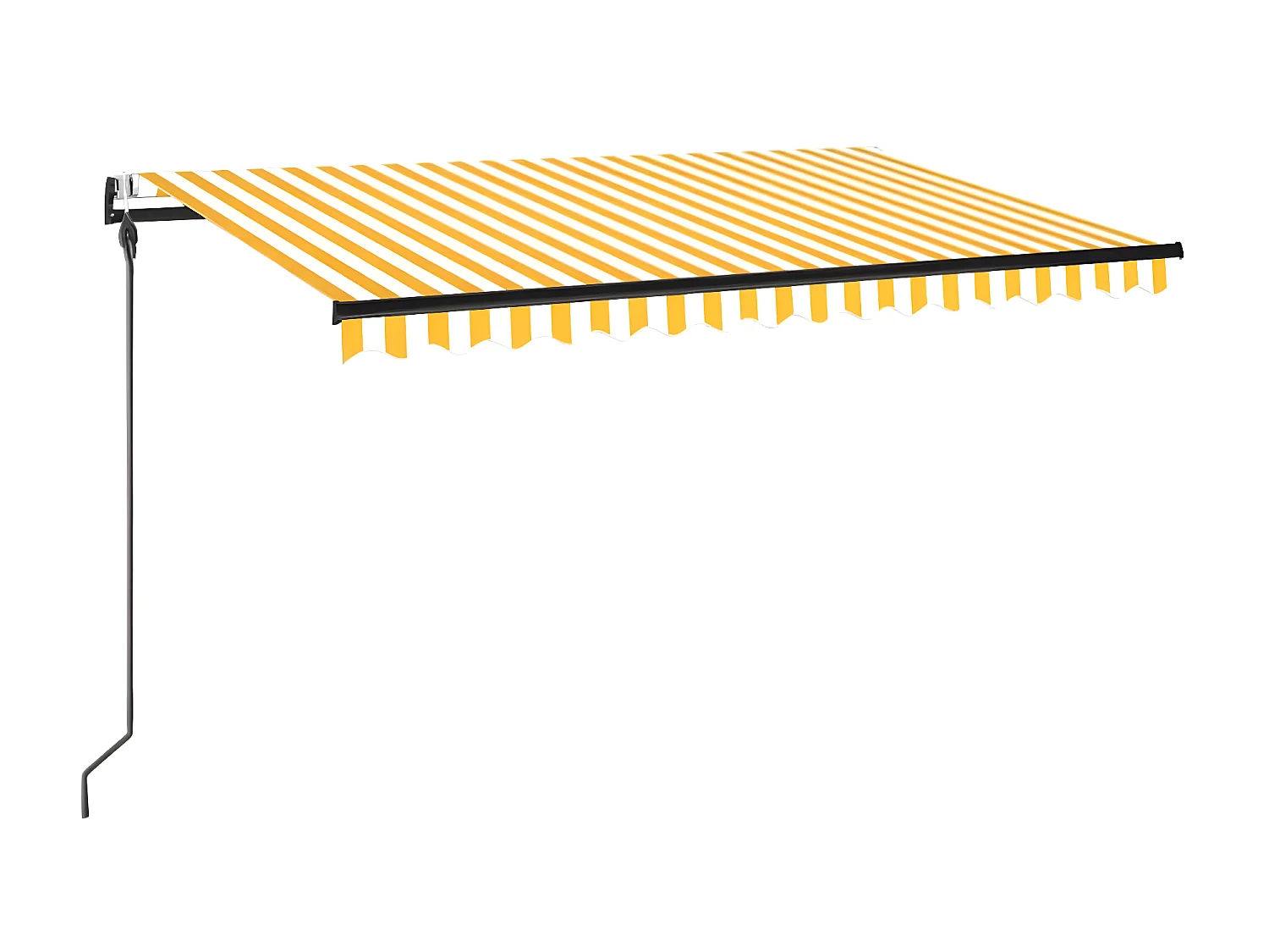 Automatisch uitschuifbare luifel 450x300 Geel en wit