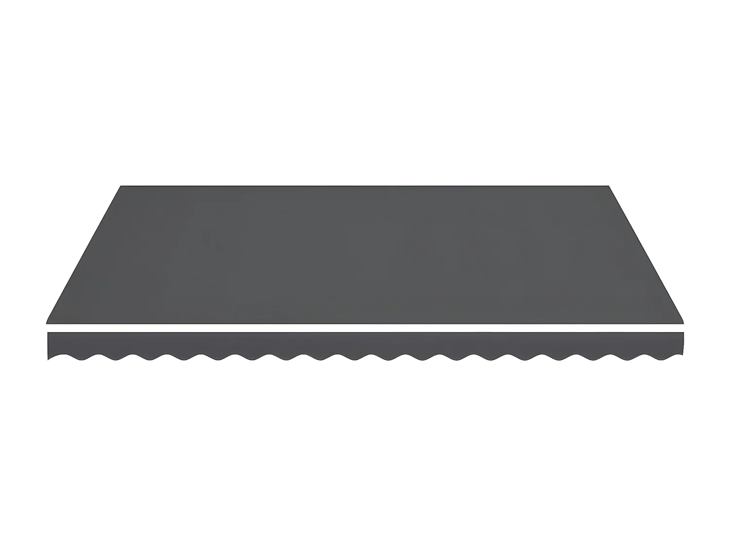 Tecido de substituição para toldo Antracite 4,5x3,5