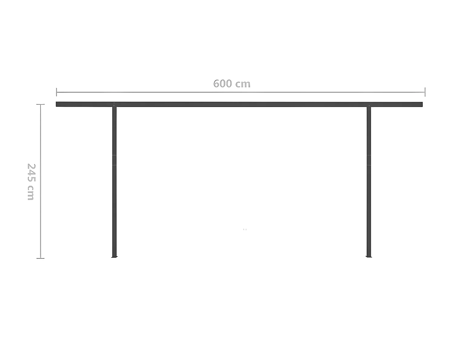 Auvent automatique rétractable avec poteaux 6x3 Bleu et blanc