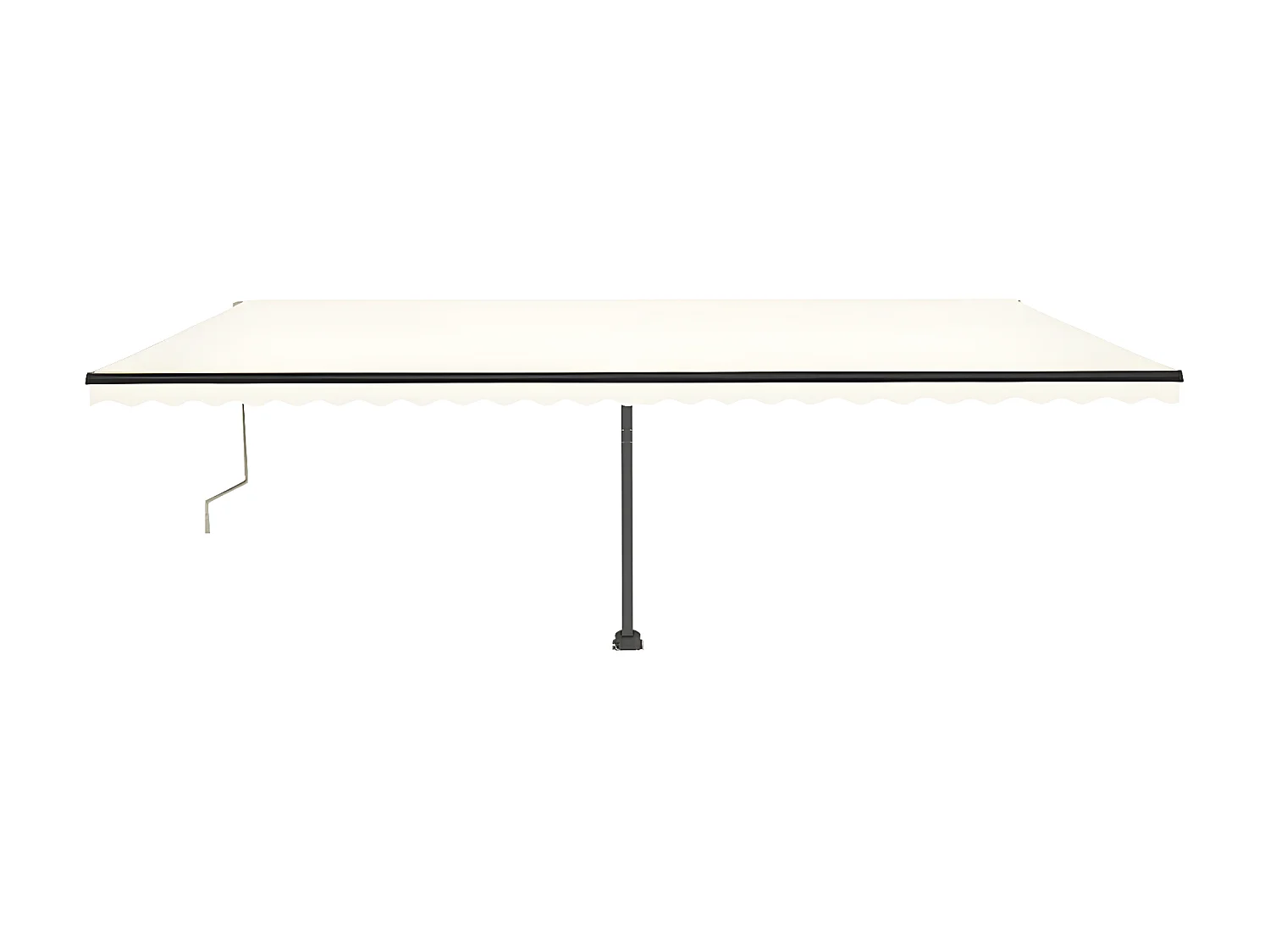 Automatisch vrijstaand zonnescherm 600x350 Crème