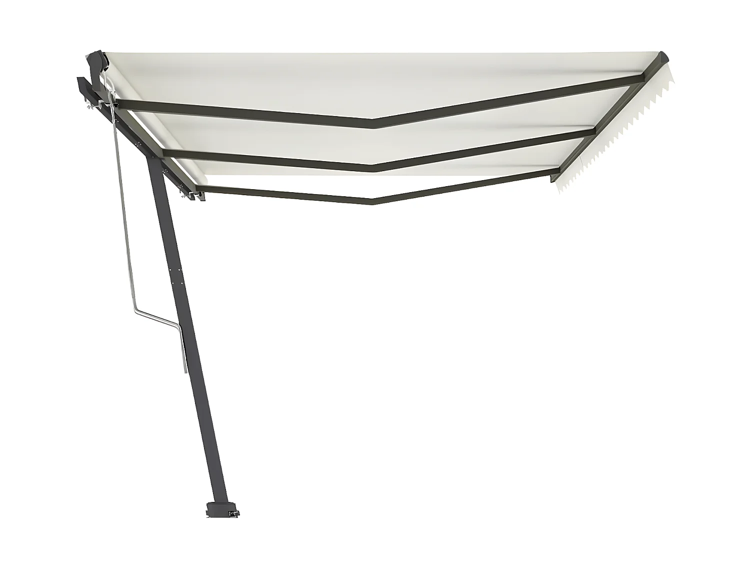 Automatisch vrijstaand zonnescherm 600x350 Crème