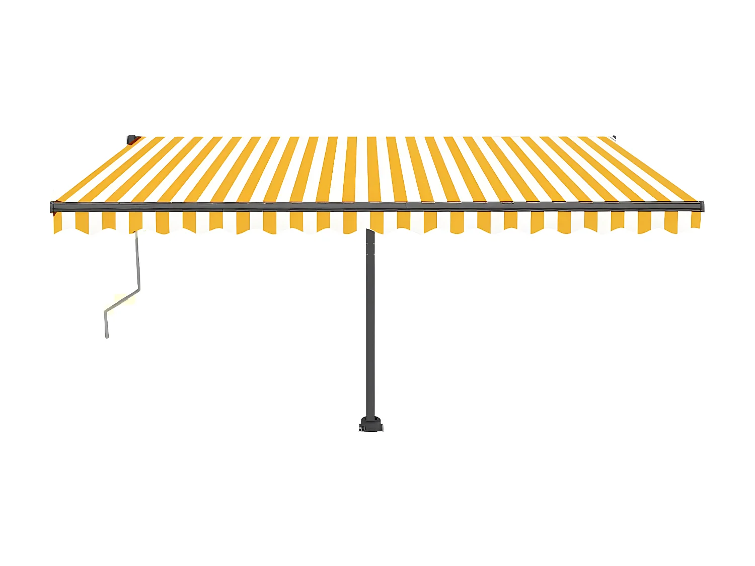 Sensor de vento para toldo automático/LED 400x350cm Amarelo e branco