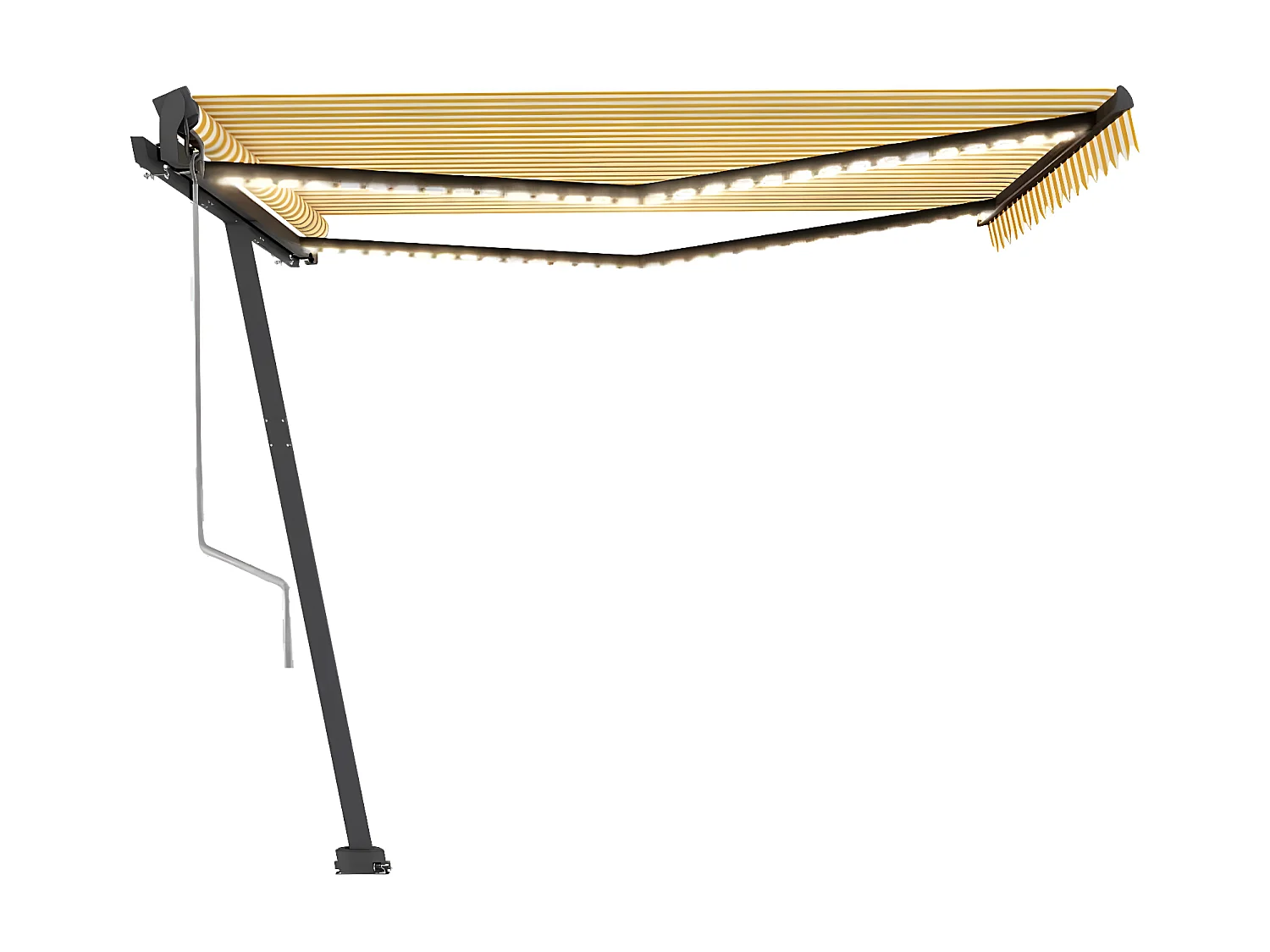 Sensor de vento para toldo automático/LED 400x350cm Amarelo e branco