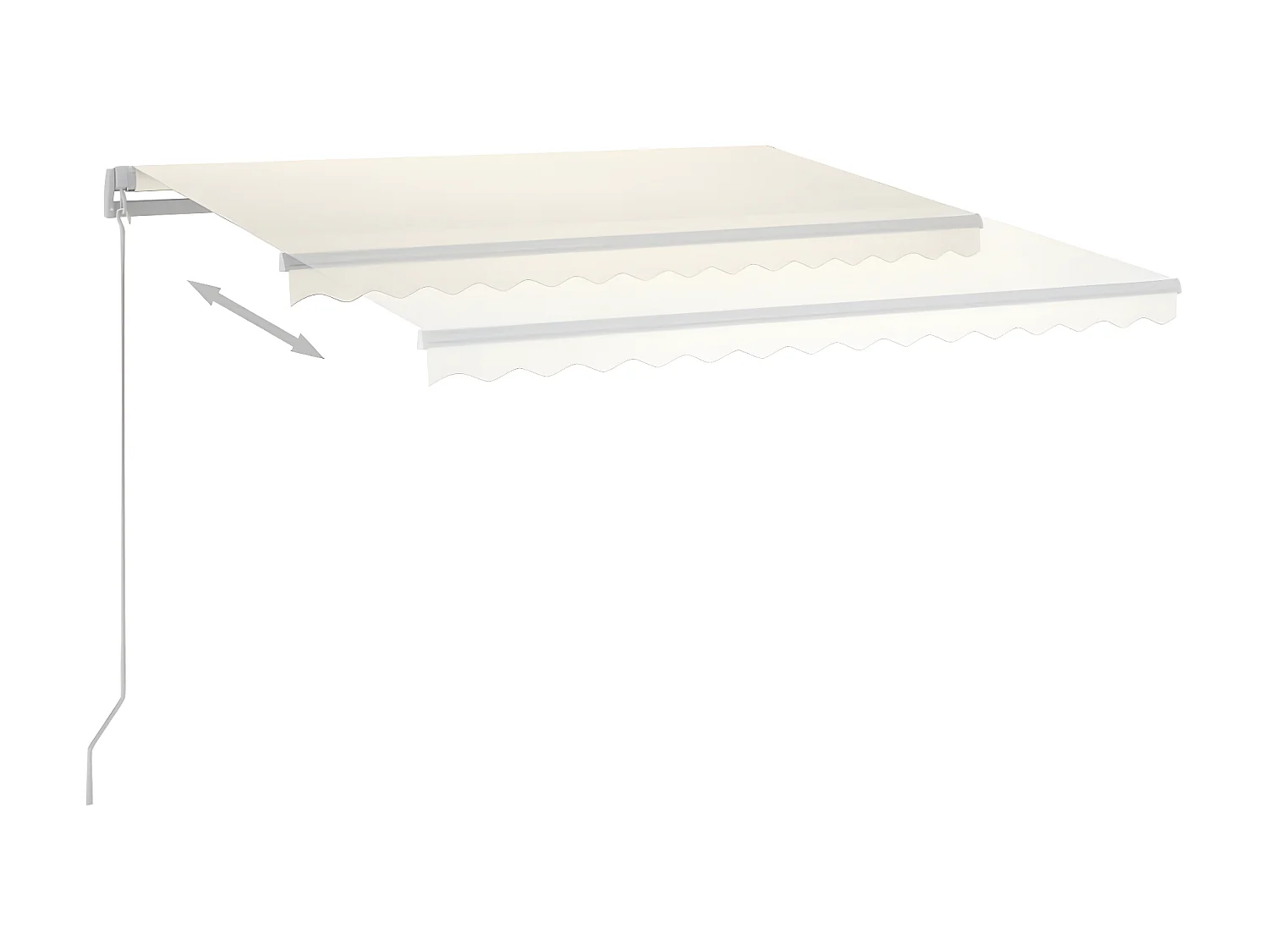 Automatischer Markisen-Windsensor LED 4,5x3,5 Creme