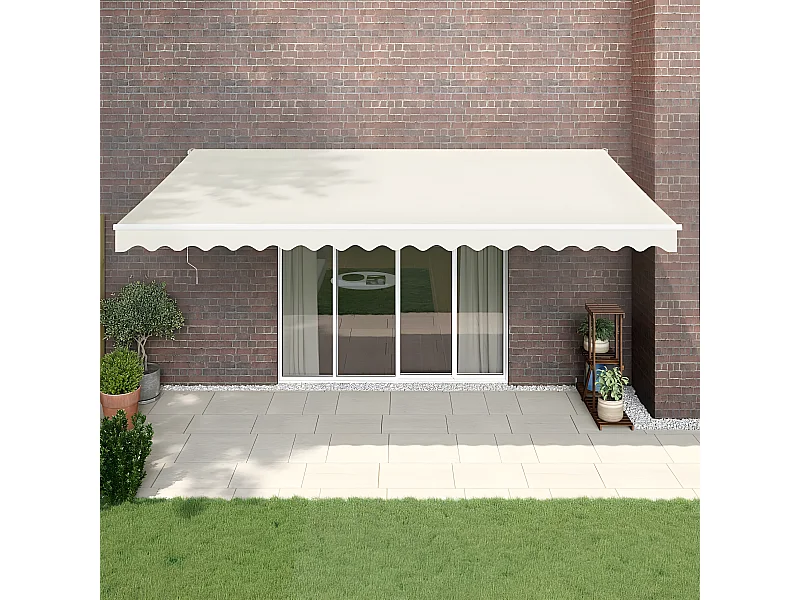 Toldo retrátil automático creme 5x3