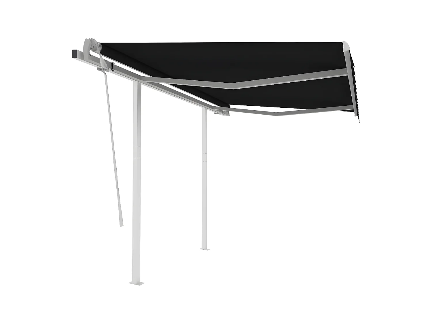 Auventanuel rétractable avec poteaux 3x2,5 Anthracite