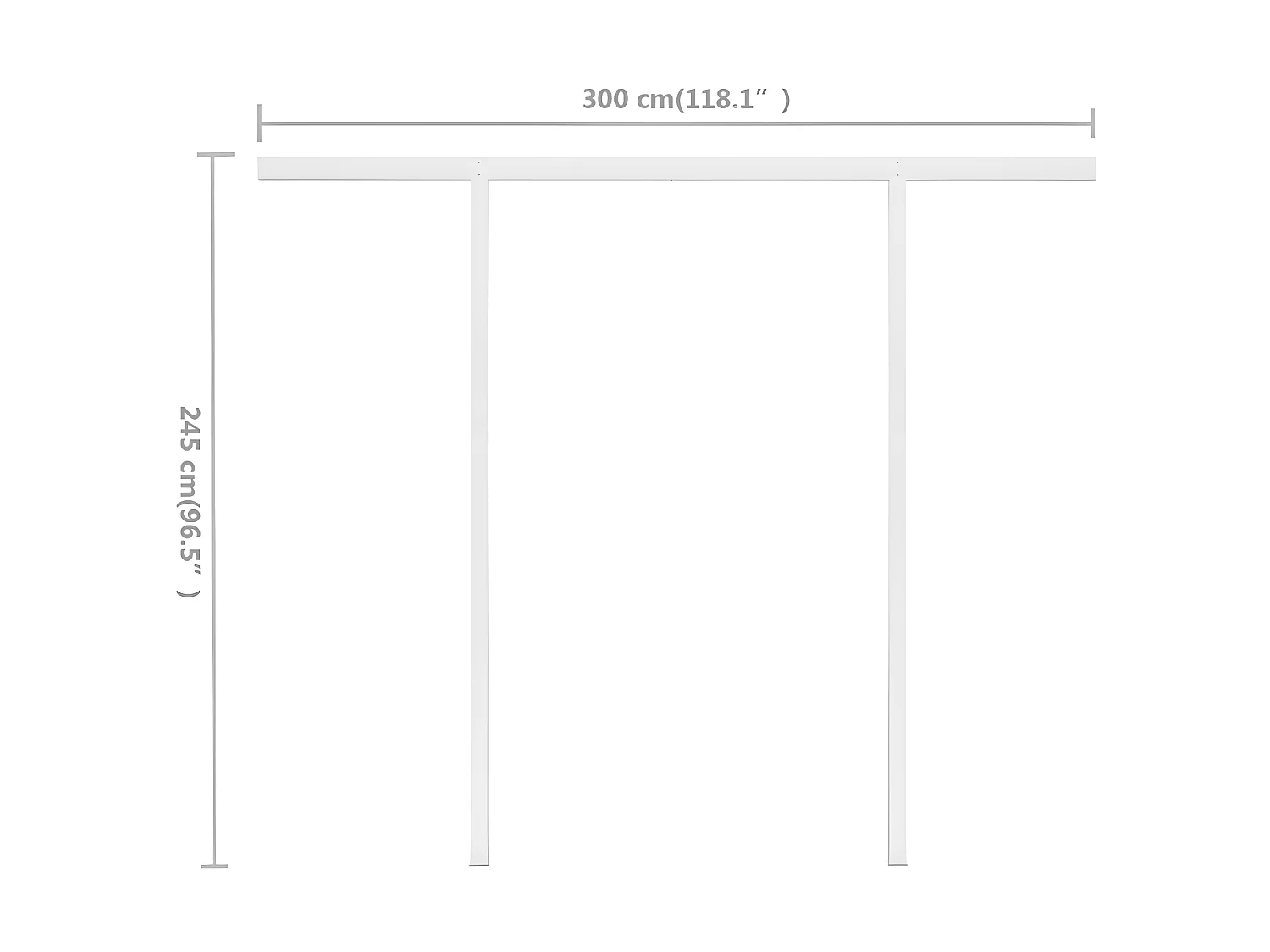 Tenda retrattile con montanti 3x2,5 Antracite