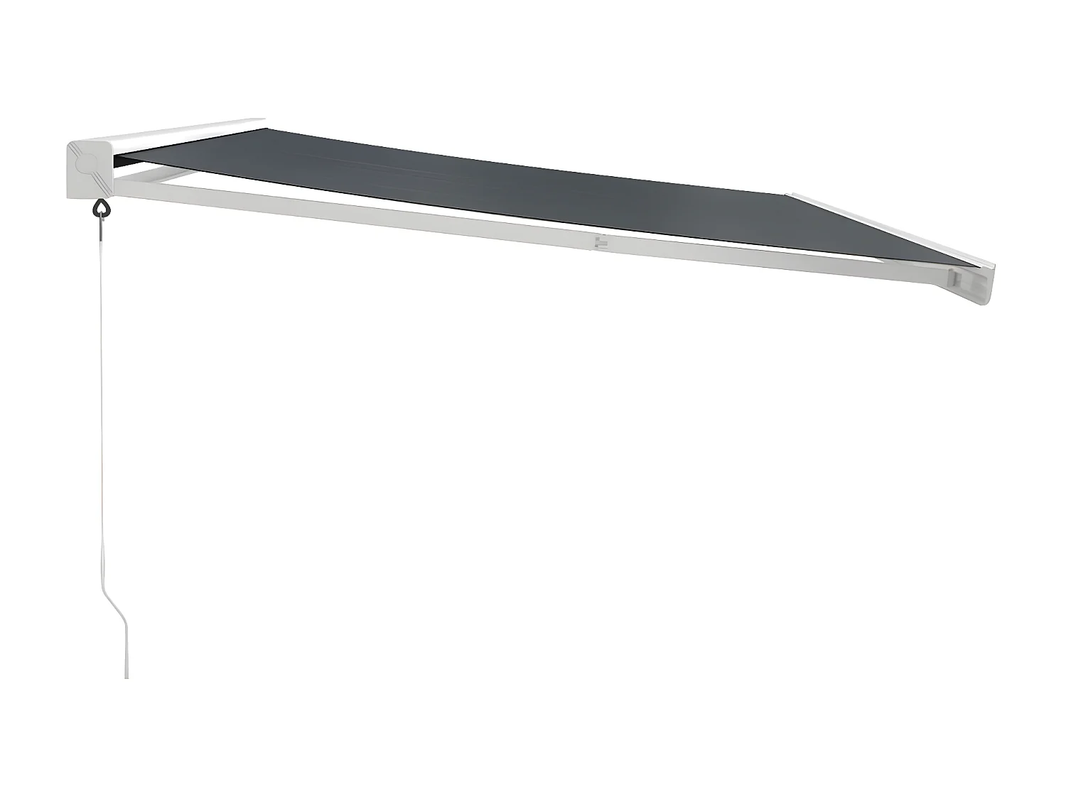 Auvent rétractable anthracite 4x3 tissu et aluminium