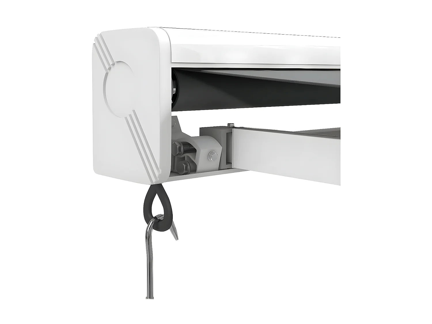 Auvent rétractable anthracite 4x3 tissu et aluminium