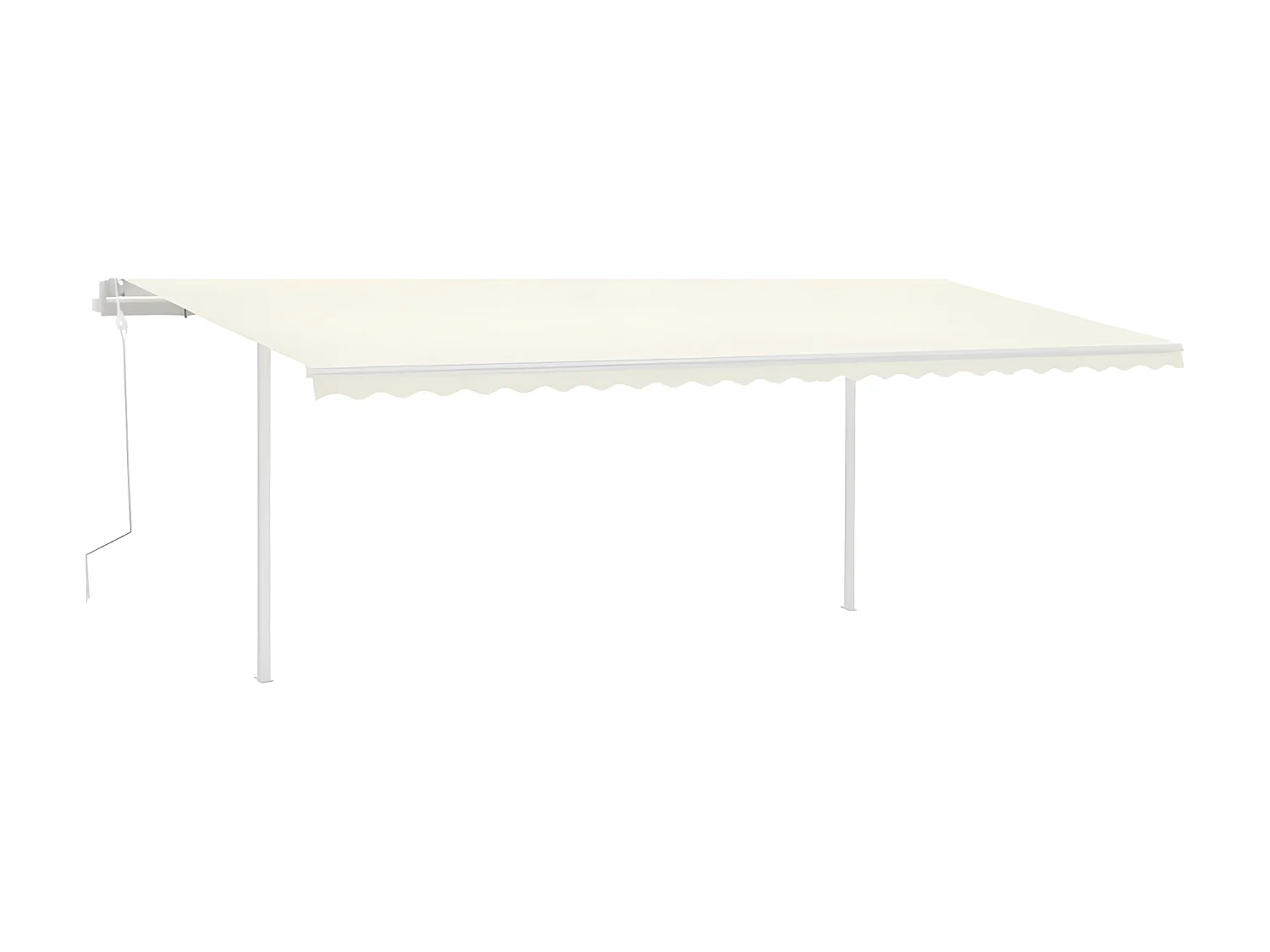 Uitschuifbaar Luifel met LED 6x3,5 Crème