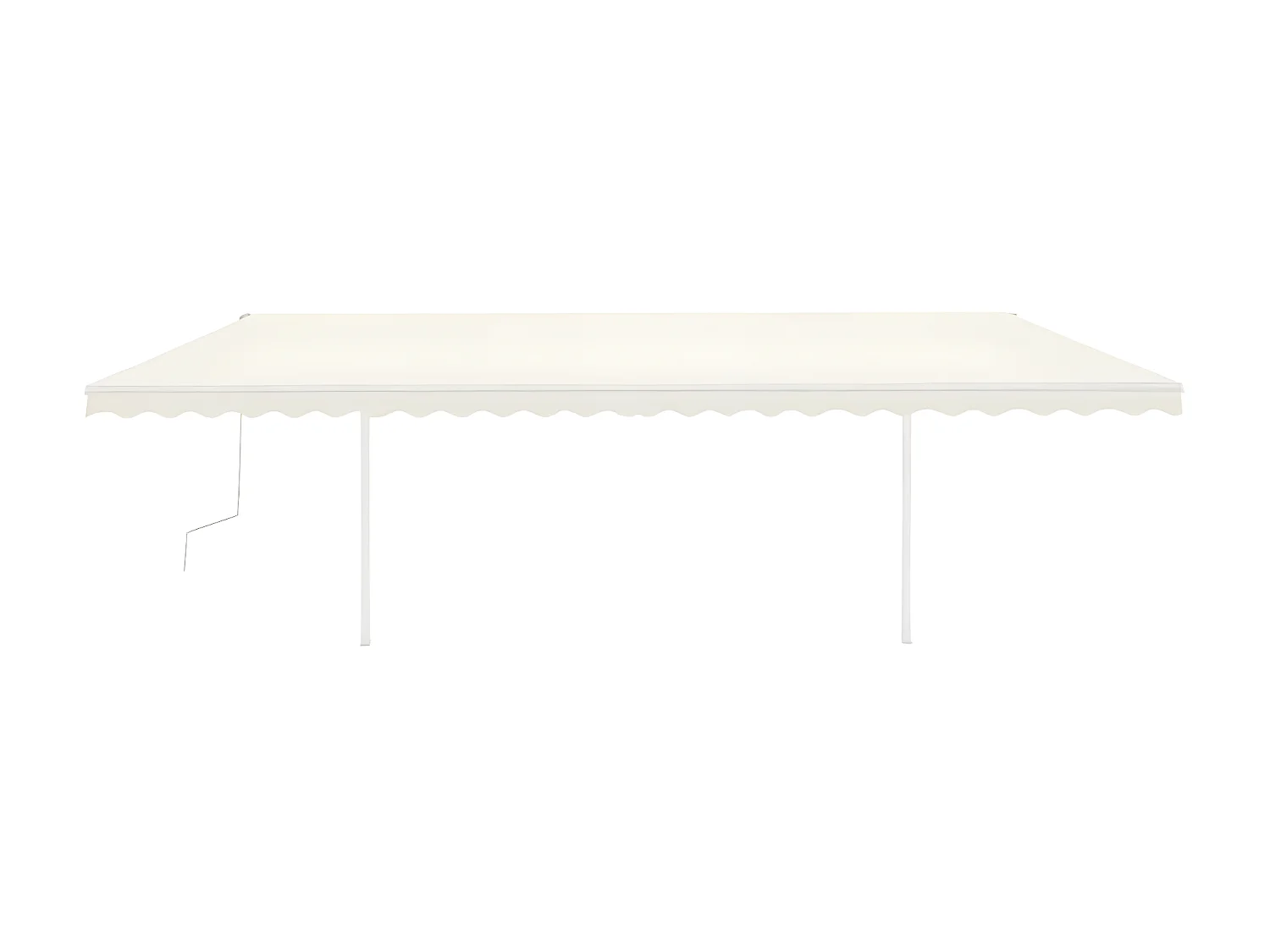 Uitschuifbaar Luifel met LED 6x3,5 Crème