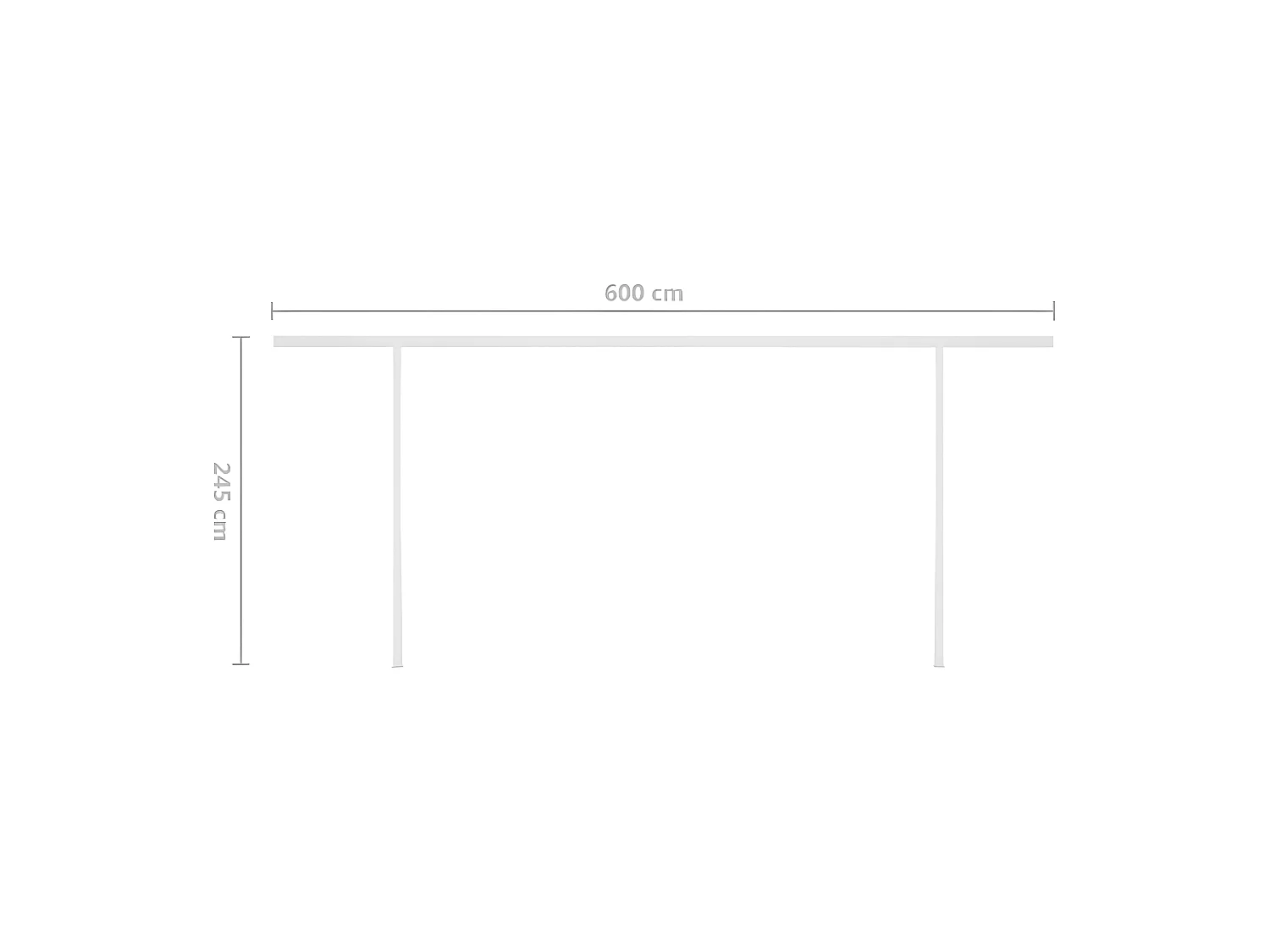 Einziehbare Markise mit LED 6x3,5 Creme