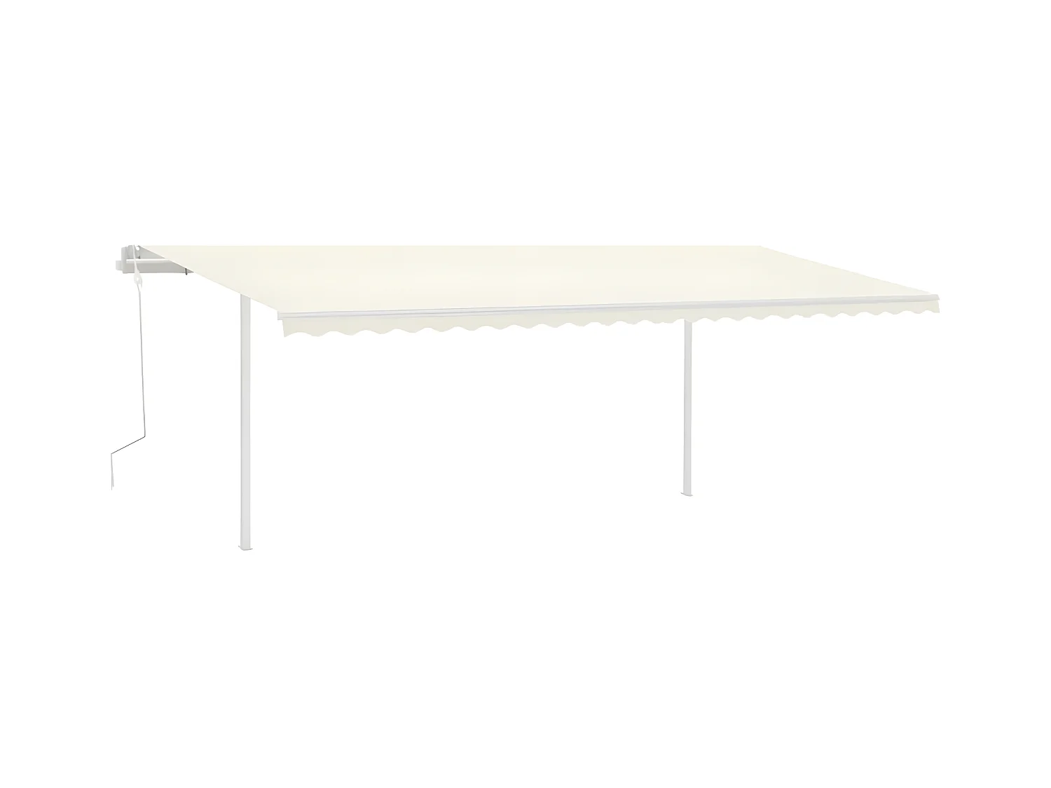 Einziehbare Markise mit LED 6x3,5 Creme