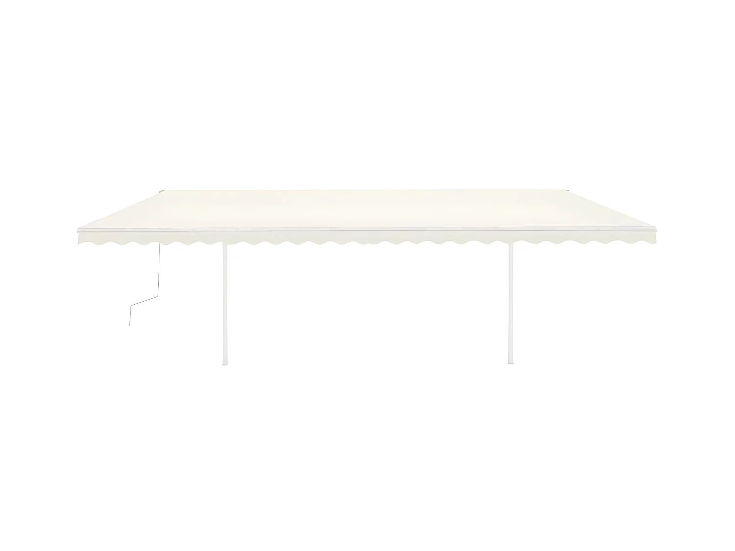 Einziehbare Markise mit LED 6x3,5 Creme