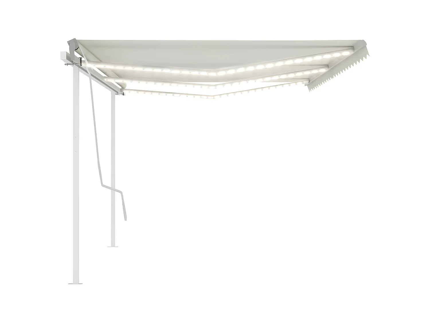 Einziehbare Markise mit LED 6x3,5 Creme