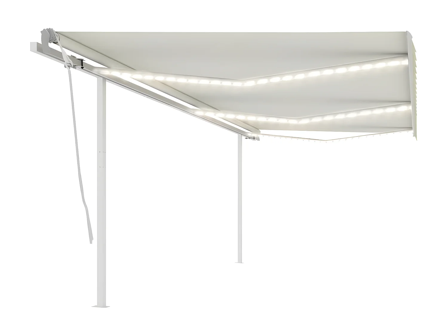 Tenda Retrattile con LED 6x3,5 Crema