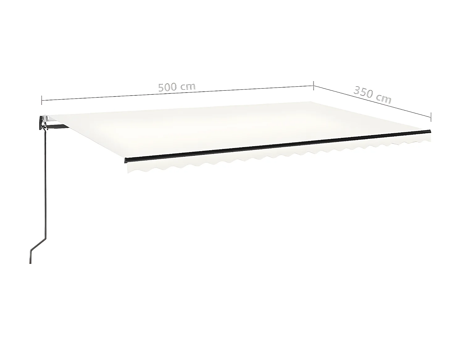 Auvent rétractable automatique 500x350 Crème