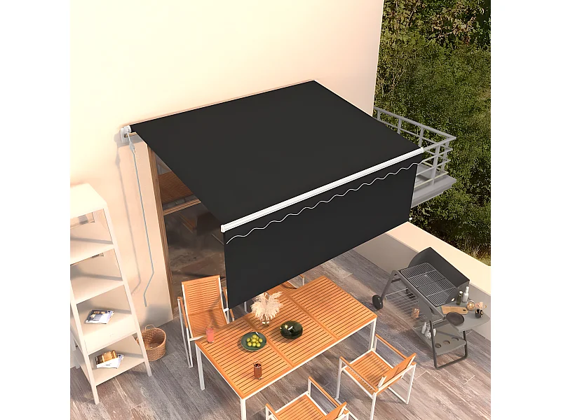 Toldo retráctil automático con persiana 3x2,5 Antracita