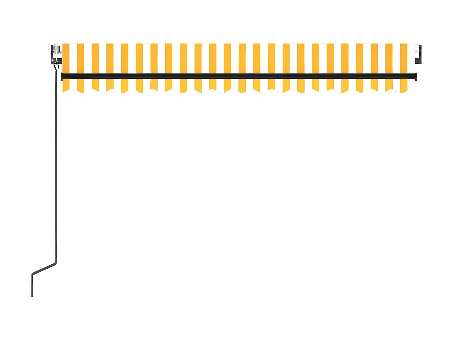 Toldo automático sensor viento/LED 450x300cm Amarillo y blanco