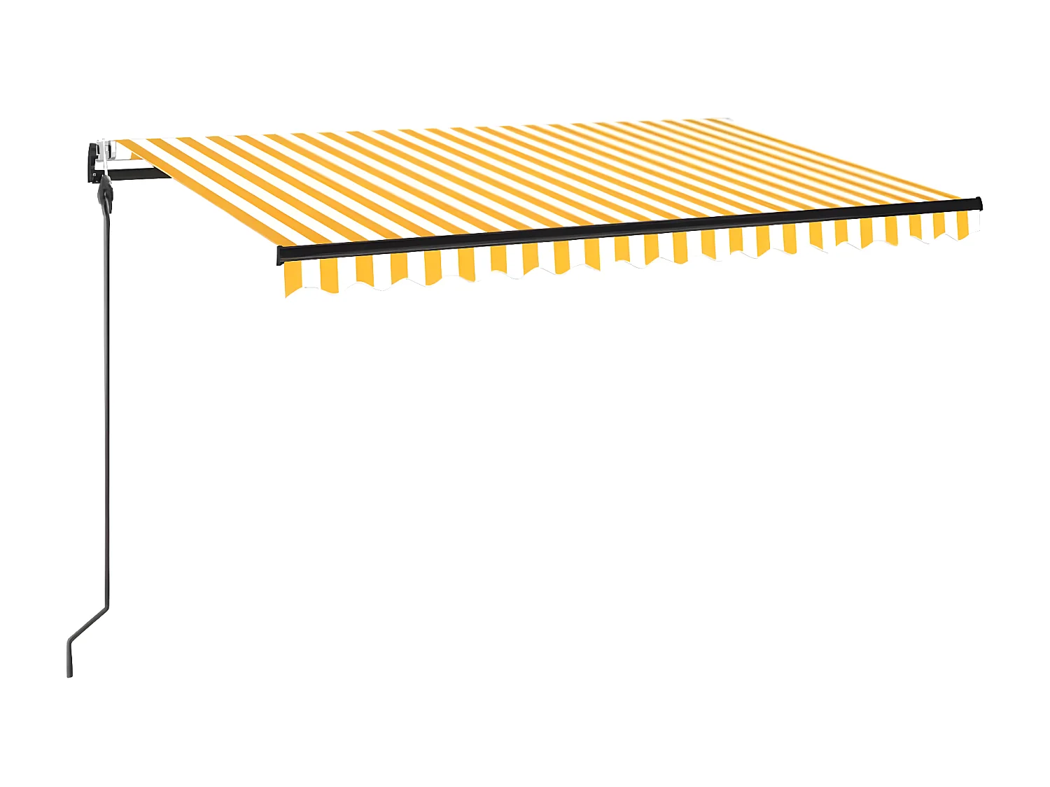 Automatische luifel windsensor/LED 450x300cm Geel en wit