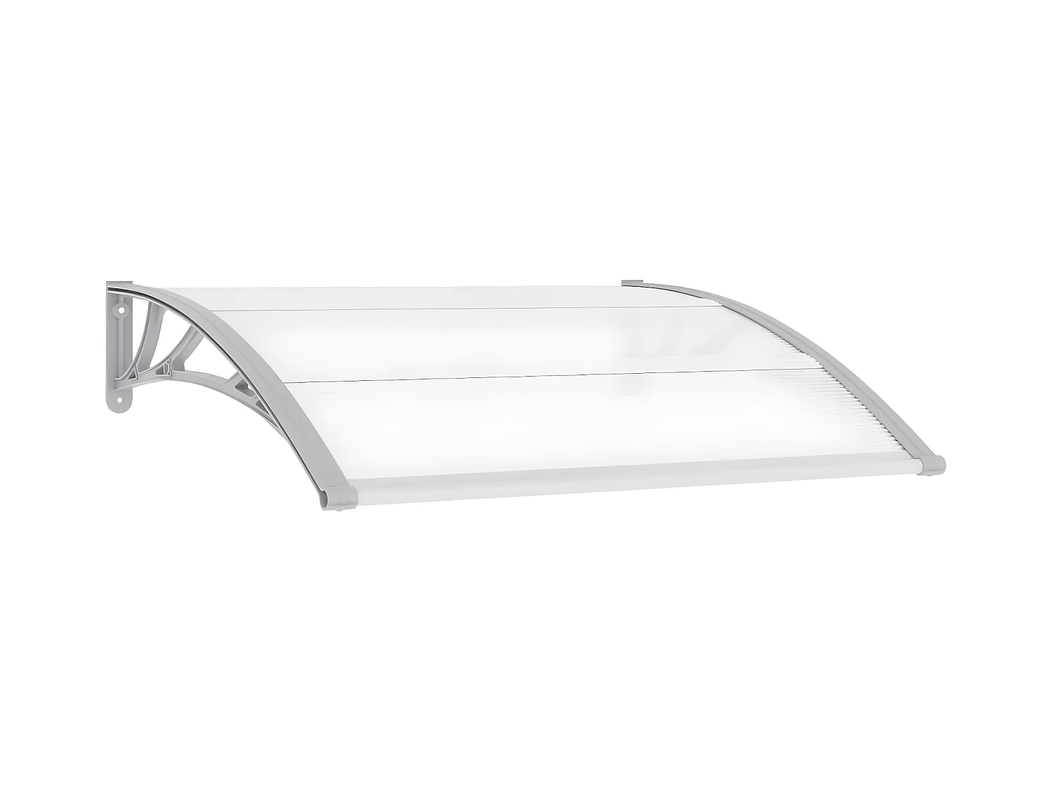 Toldo de porta cinza e transparente 120x80 PC