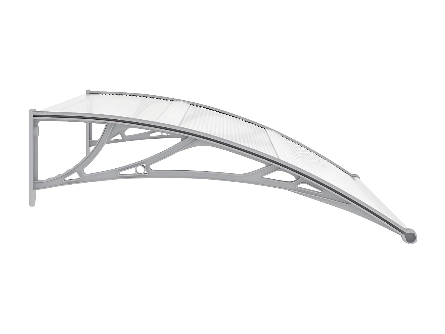 Auvent de porte Gris et transparent 120x80 PC