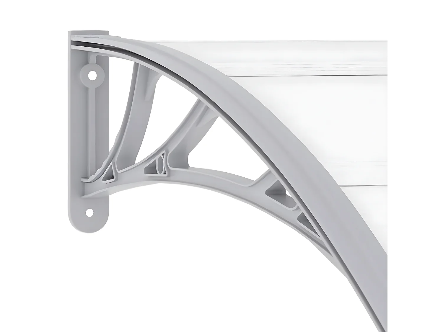 Auvent de porte Gris et transparent 120x80 PC