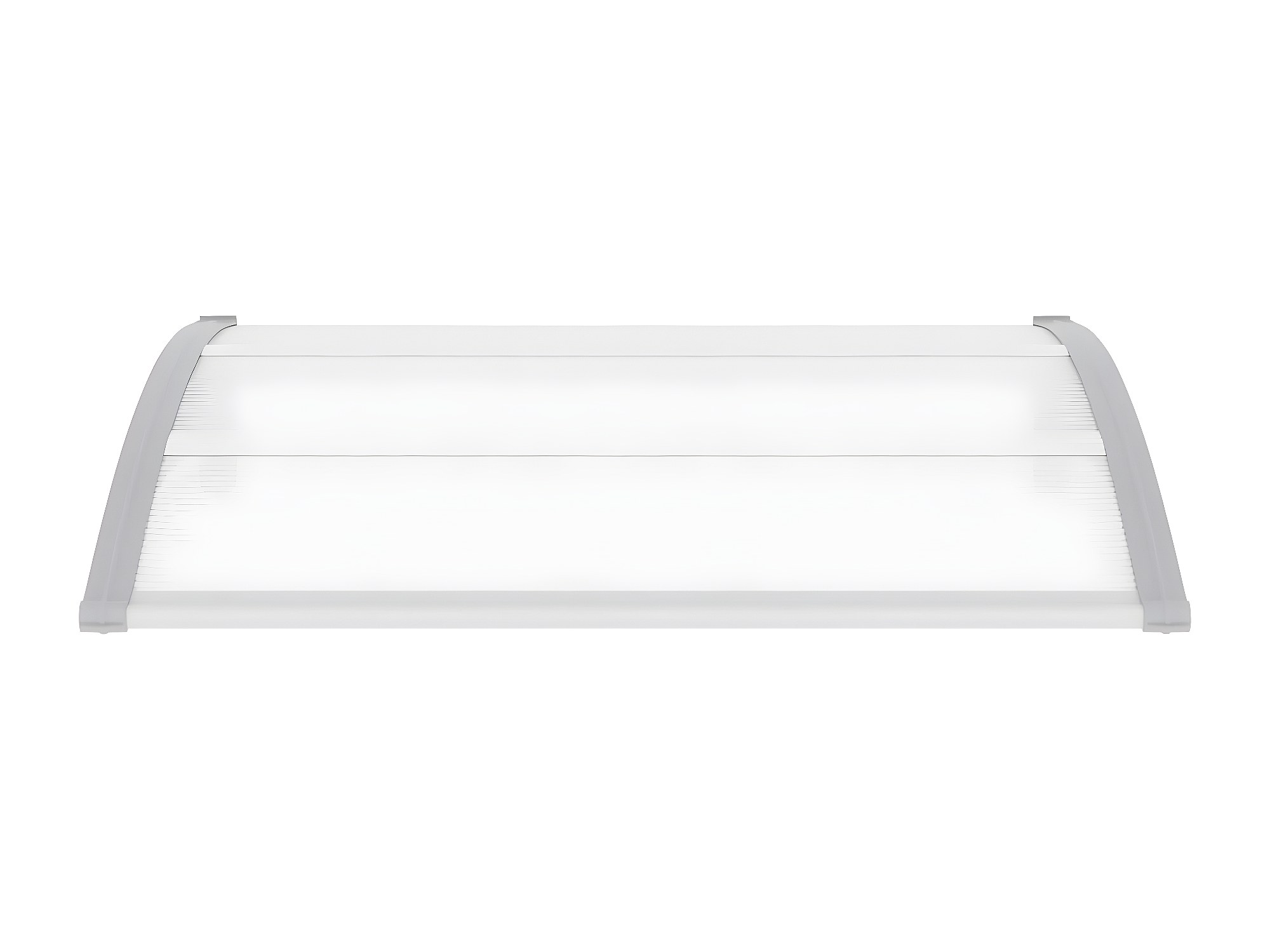 Auvent De Porte Extérieur 120x75 Cm - Toit Polycarbonate Transparent, Supports ABS Gris - Protection Pluie