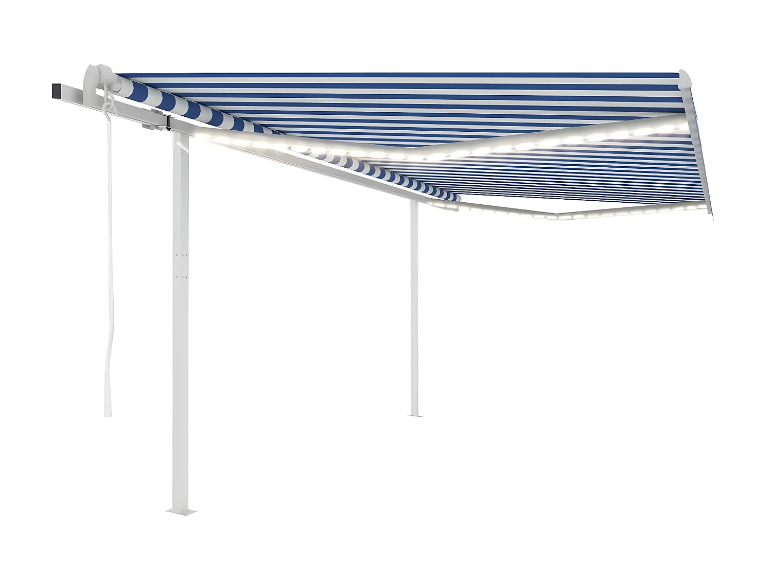 Automatischer Markisen-Windsensor und LED 4,5x3 Blau und Weiß